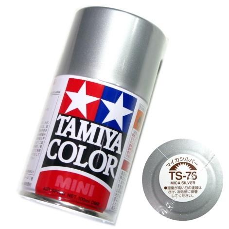 タミヤ カラー MINI スプレー塗料 (TS-76) マイカシルバー タミヤ模型