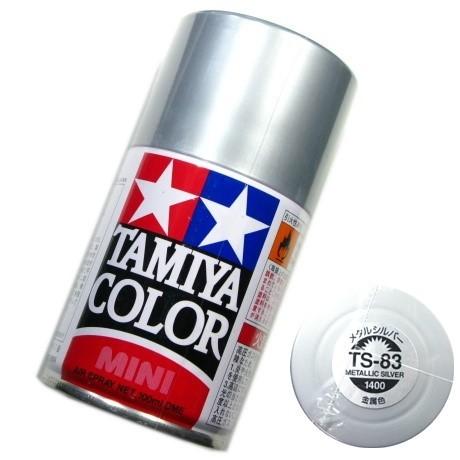 プラモデル, 塗料, Mr.color, TAMIYA 塗料,道具 タミヤ カラー MINI スプレー塗料 (TS-83） メタルシルバー 金属