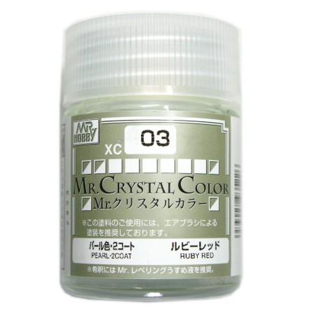Mr.クリスタルカラー （XC03） ルビーレッド [油性塗料] GSIクレオス