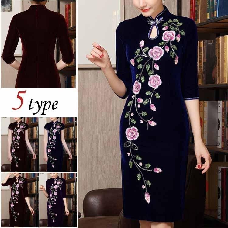 高速配送 チャイナドレス風ワンピースチャイナドレス膝丈ドレス結婚式パーティードレス冬パーティードレス袖ありコスプレ衣装チャイナ Che Isiznwu3 Ent 通販 Yahoo ショッピング 希少 Www Doctor Plan Com