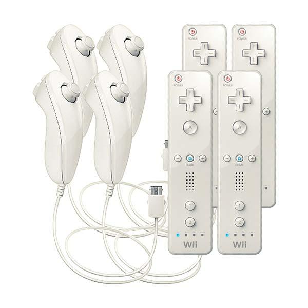 Wii ウィー 本体 すぐ遊べるセット ソフト付 スマブラwii シロ リモコン4点 ヌンチャク4点 純正 中古 157 エンタメ王国 通販 Yahoo ショッピング