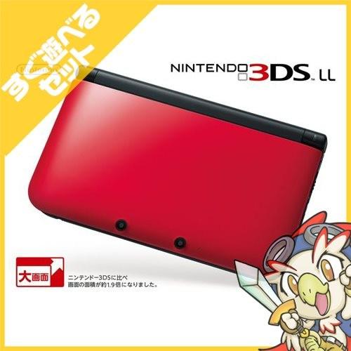 3DSLL ニンテンドー3DS LL レッドXブラック 本体 完品 外箱付 Nintendo 任天堂 ニンテンドー 中古