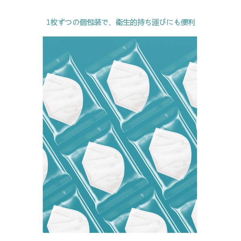 即納 N95マスク ホウイト 個包装 50枚入 KN95同等 mask 高機能 5 層