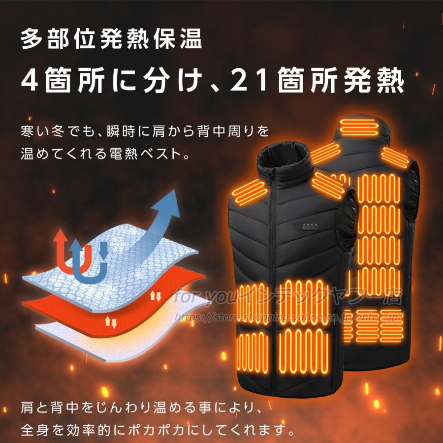 40000mAhバッテリー】電熱ベスト日本製ヒーターベスト バッテリー付き 