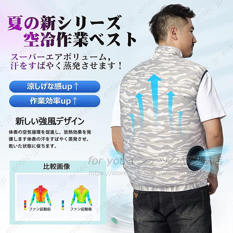 空調作業服 空調ウェア ベスト 20000mAhバッテリー 選択可 冷却服