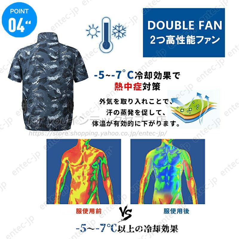 当日発送 フルセット 冷却服 空調ベスト20000mAhバッテリー付き 最強