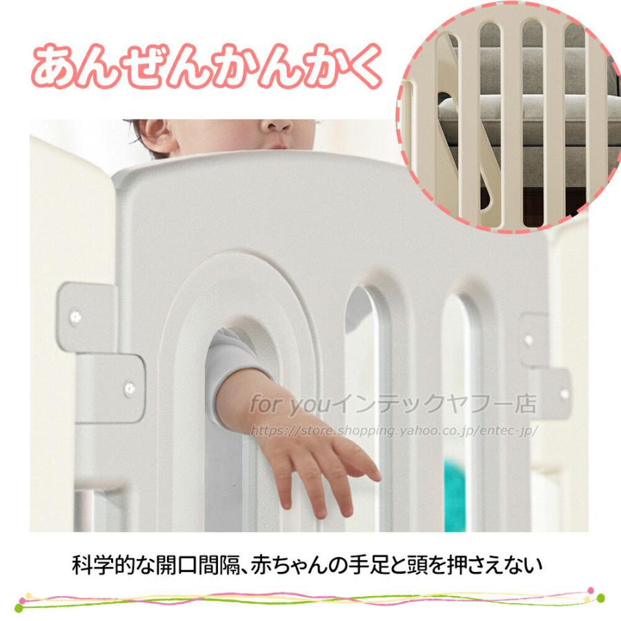 即納 ベビーゲート 折りたたみ ベビーフェンス パーテーション 置くだけ ペットゲート ドア付き 二重保護 脱走防止 簡単設置 玄関用 安全柵 6ヶ月~満3歳対象_3