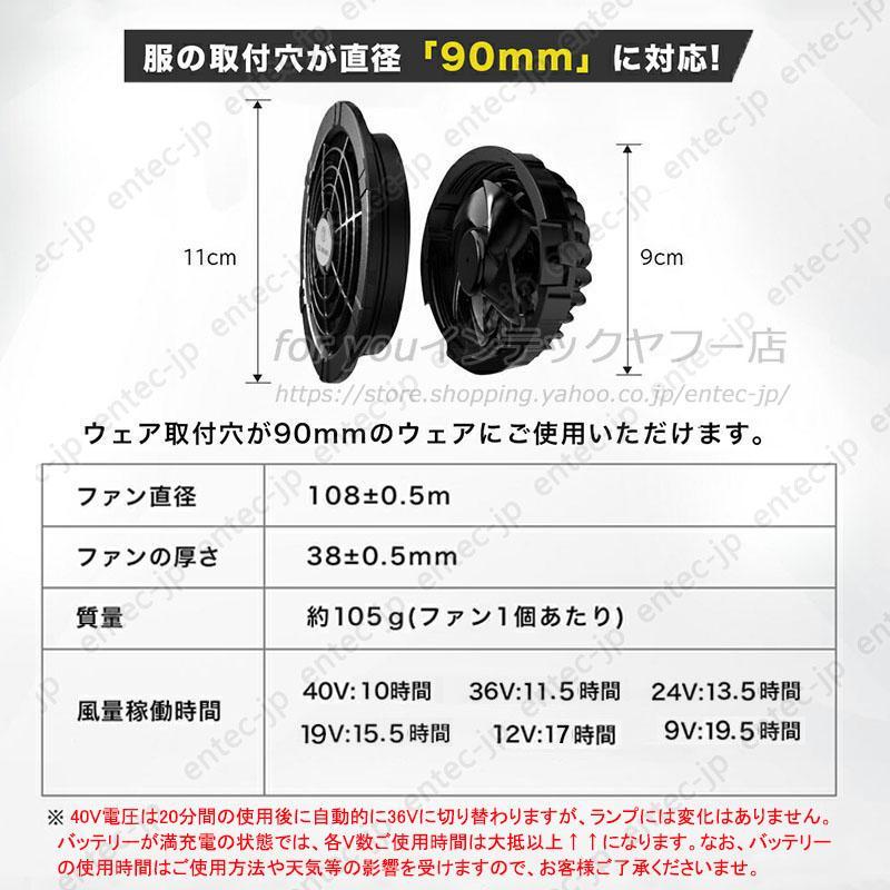 即納 空調ウェア2026 空調作業服用 ファンバッテリーセット 40V