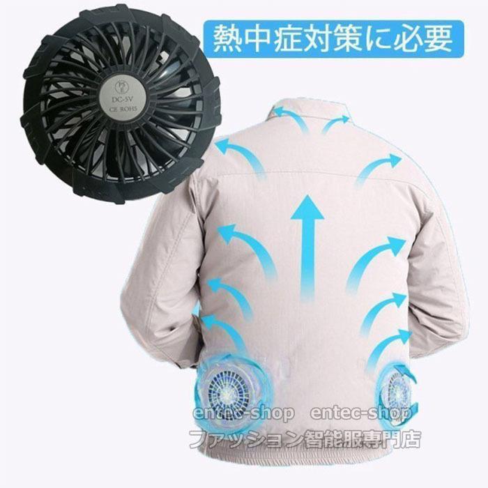 ご購入者様決定꒰未使用꒱熱中症対策 作業服用 USBファン扇風機 灰色
