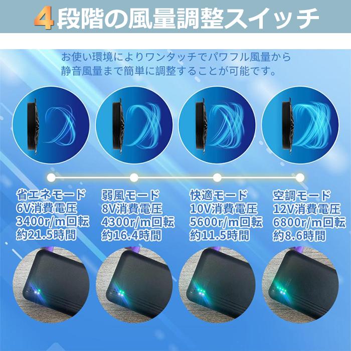 空調作業服 空調ベスト 空調ウェア ファン付き作業服 20000mAh