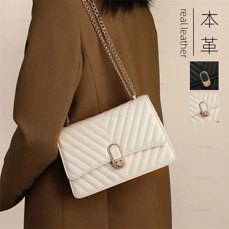 本革 ショルダーバッグ キルティングバッグ チェーンバッグ レディース 