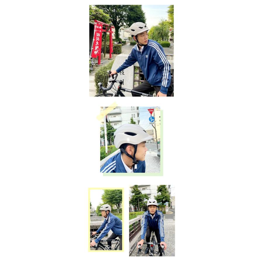 【最安値挑戦】ヘルメット 自転車 大人用 ライト付き 高通気性 サイクルヘルメット 高校生 自転車用 ヘルメット 帽子型 レディース メンズ 一体型 サイズ調整｜entec-shop｜14
