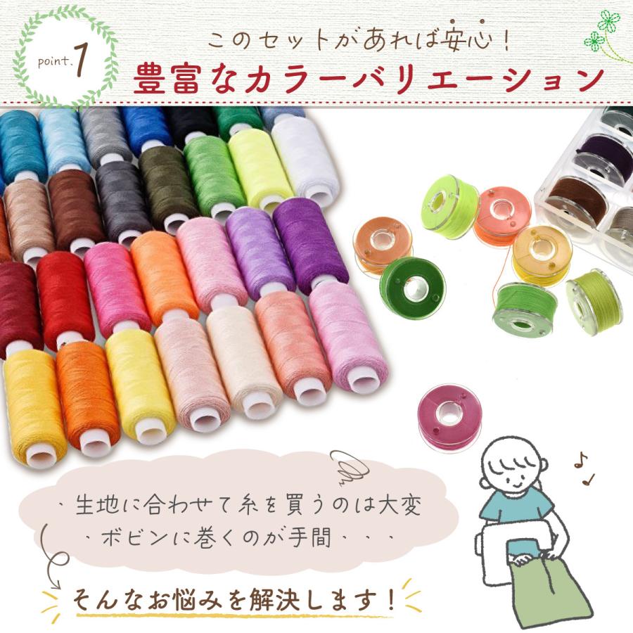 日本人気超絶の ミシン糸 セット ソーイングセット 手縫い糸 刺繍糸 ボビン糸 ハンドメイド 30色 ボビン糸36色 手芸 Aynaelda Com