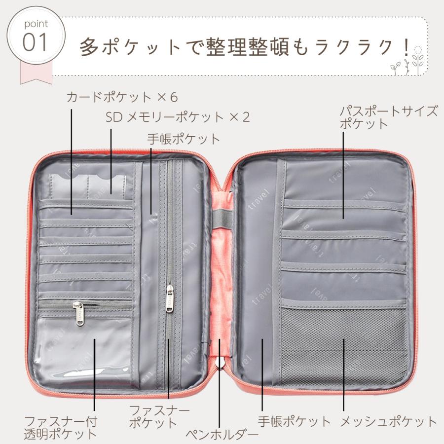 母子手帳ケース 2人分 マルチケース お薬手帳ケース トラベルポーチ