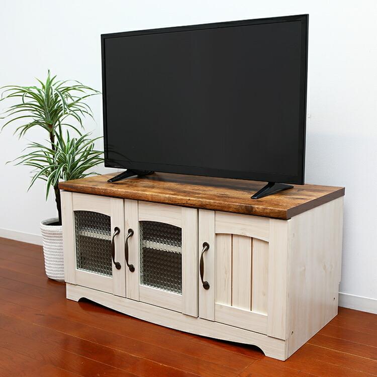 TV台 TVボード カントリー ＴＶ台 W80 21341 メーカー直送品 幅80cm テレビ台 テレビラック TVラック AVラック 木製  DVD収納 小型ゲーム機収納 木目調 :t27305:エランドショップ - 通販 - Yahoo!ショッピング