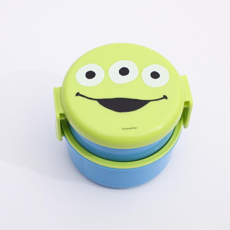 弁当箱 エイリアン 丸型ランチボックス2段 フォーク付 エイリアン フェイス Onwr1 キャラクター ディズニー トイ ストーリー エイリアン 弁当箱 Z エランドショップ 通販 Yahoo ショッピング
