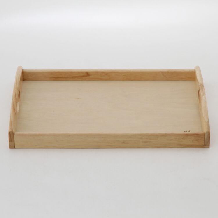 トレー おしゃれ 木製ディナートレー ボヌール 角型 角形 長方形 トレイ プレート ウッドトレイ 北欧風 往復送料無料 お盆 天然木 おぼん 取っ手付き 卓上トレー