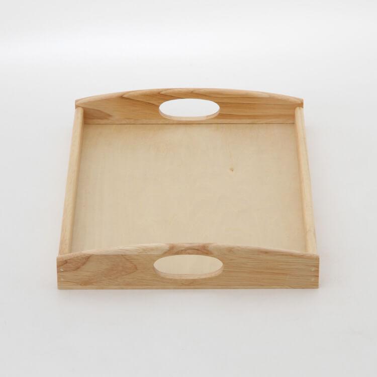トレー おしゃれ 木製ディナートレー ボヌール 角型 角形 長方形 トレイ プレート ウッドトレイ 北欧風 往復送料無料 お盆 天然木 おぼん 取っ手付き 卓上トレー