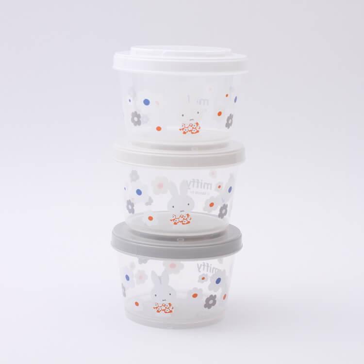 保存容器 ミッフィー 薄肉保存容器3pセット ミッフィー モノトーン Sij3 ネジ式 フードパック 容器 冷蔵庫 整理整頓 積み重ね 薬味 おかず容器 Z33696 エランドショップ 通販 Yahoo ショッピング