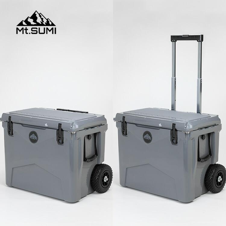 アイスロッククーラー 60qt 57l キャスター付き クーラーボックス 持ち手 高さ調整 クーラーボックス グレー マウントスミ 保冷 大容量 大型 アウトドア Z エランドショップ 通販 Yahoo ショッピング