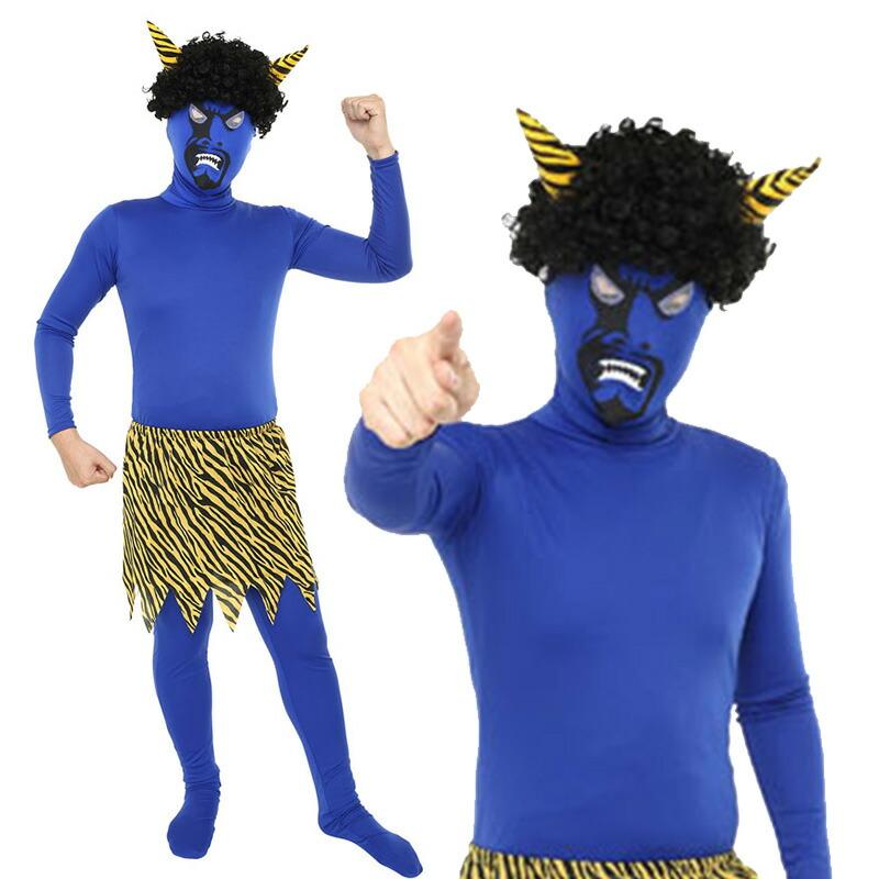 鬼 節分 衣装 コスプレ フルセット リアル鬼 青 鬼 赤鬼 コスプレ マスク 角 ツノ 豆まき お面 かつら タイツ 腰巻 衣装 仮装 幼稚園 保育園 学校 Z5561 エランドショップ 通販 Yahoo ショッピング