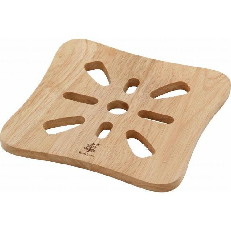 トリベット おしゃれ 木製トリベット スクエア ボヌール 鍋敷き 角型 角形 四角形 北欧風 天然木 ラバーウッド シンプル ナチュラル かわいい 食卓 Z 生活雑貨 通販 ランデルストア 通販 Yahoo ショッピング