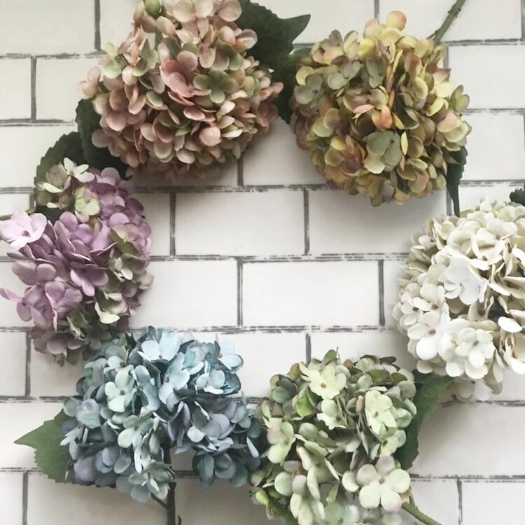 いなざうるす屋 フェイクグリーン ドライ風秋色あじさい 全6色 紫陽花 アジサイ 壁飾り 壁掛けインテリア 観葉植物 ウォールデコレーション 緑 インテリア Z246 生活雑貨 通販 ランデルストア 通販 Yahoo ショッピング