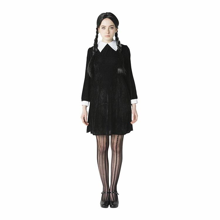 2個セット コスプレ ハロウィン メイド服 ウィッグ付き ベルベットワンピースガール 2個セット アダムスファミリー ウェンズデー メイド Z 生活雑貨 通販 ランデルストア 通販 Yahoo ショッピング