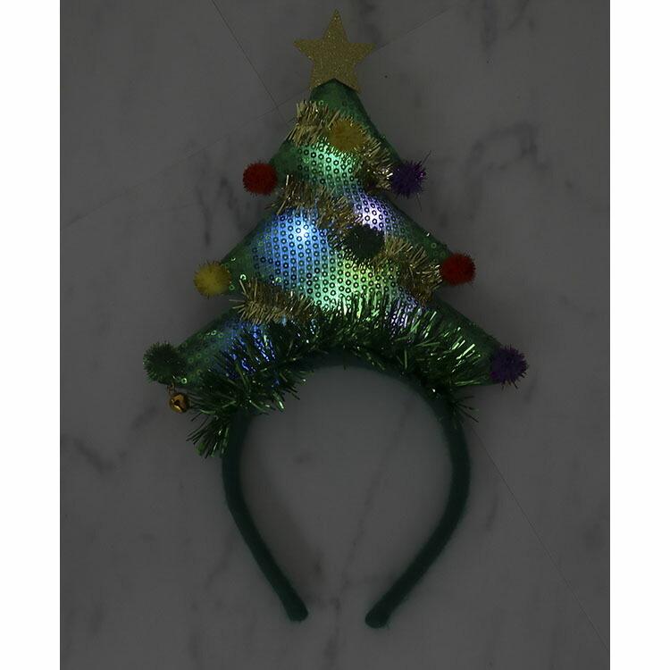 クリスマス コスプレ ツリー 光るツリーカチューシャ クリスマスツリー 小物 発光 衣装 コスチューム 店舗 イベント 販促 男女兼用 おもしろ 面白い Z 生活雑貨 通販 ランデルストア 通販 Yahoo ショッピング