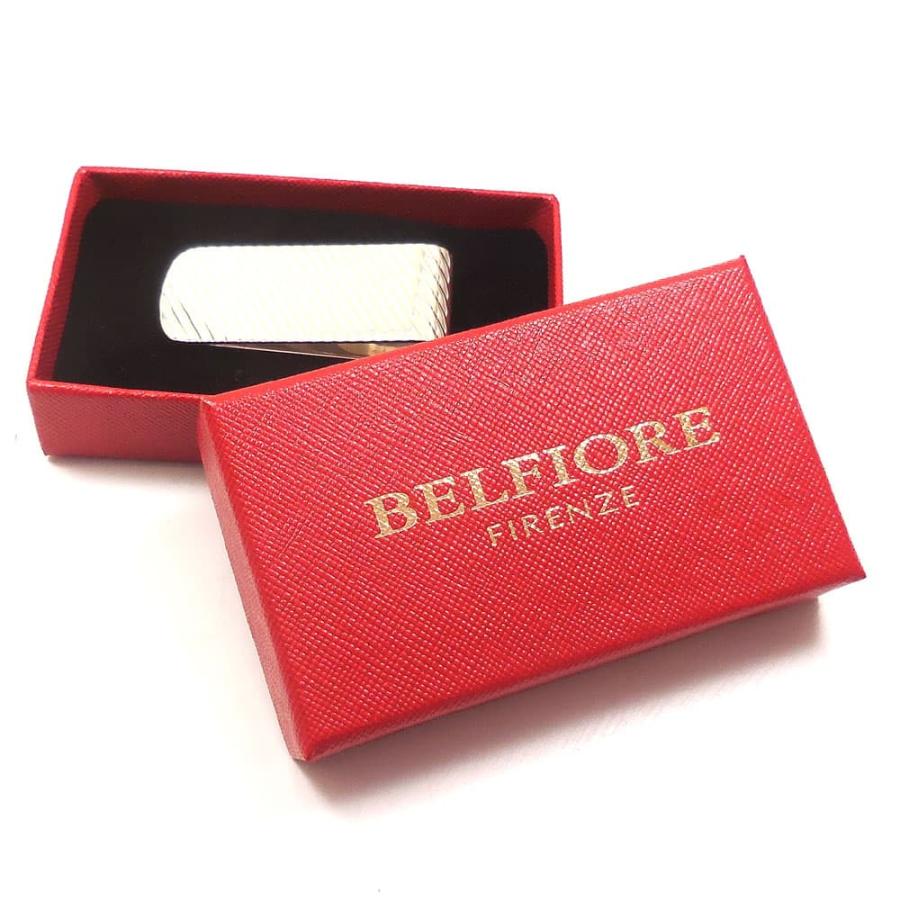 Ryon BELFIORE ベルフィオーレ マネークリップシルバー925 マネークリップ シルバー925 斜めライン イタリア製 ベル