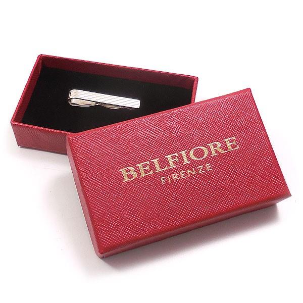 BELFIORE ベルフィオーレ ネクタイピン タイバー ハンマー仕上げ