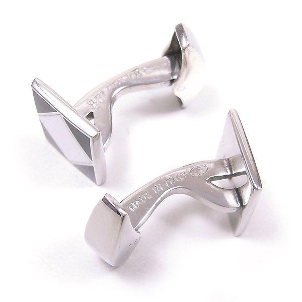 バーベル クロス カフス シルバー925 カフリンクス 多大 1ペア 銀 