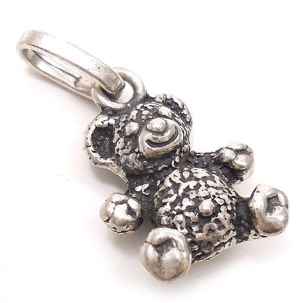 チャーム ペンダントトップ シルバー925 テディベア イタリア製
