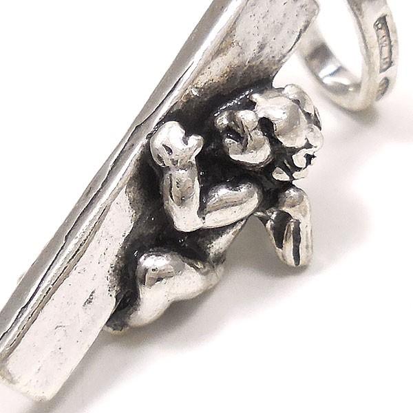 シルバー925 ダガーハート チャーム ペンダントトップ ⁄ シルバー925