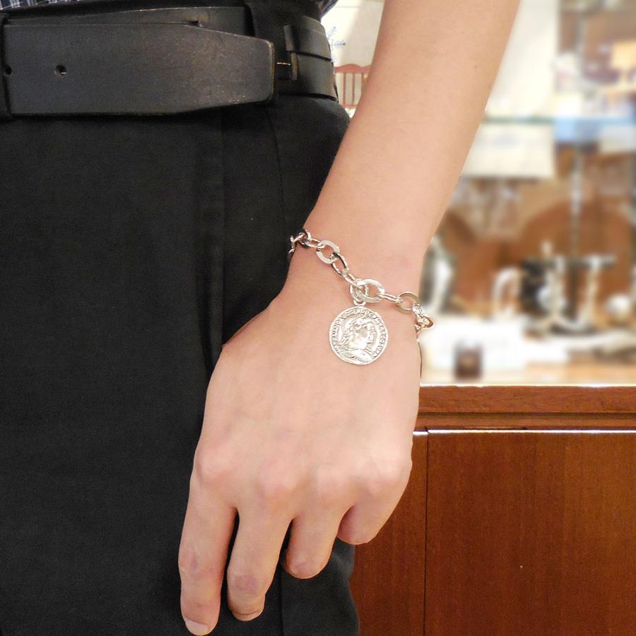 ブレスレット 古代ローマコインチャーム マンテル Tバー トグル