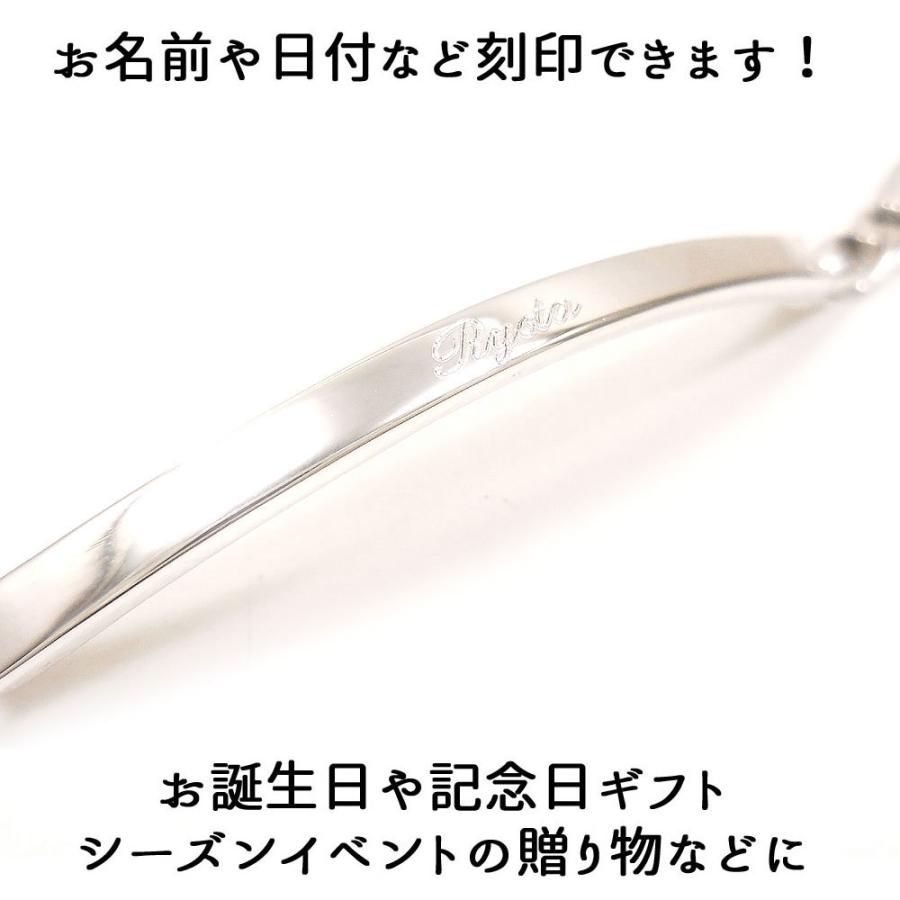 ブレスレット つけっぱなし シルバー925 プレート付き フィガロ