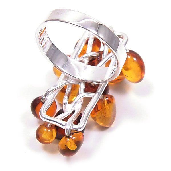 琥珀様　不足分 リング 指輪 シルバー925 琥珀 コハク 不揃い粒 16号 レディース