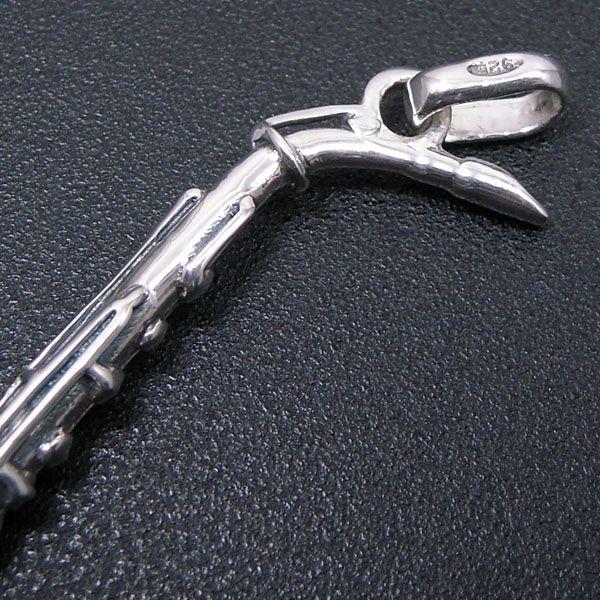 entiere 大きめ チャーム ペンダントトップ シルバー925 楽器 サックス 