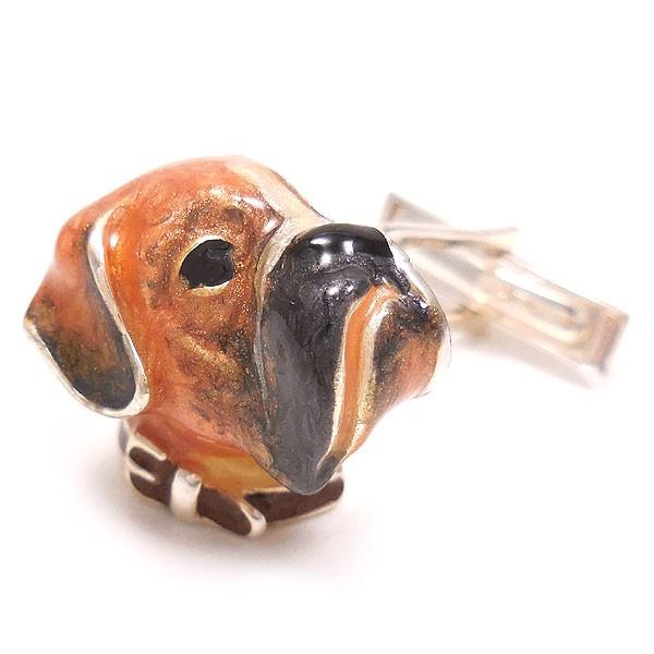 カフスボタン カフリンクス シルバー925 犬 ボクサー イタリア製