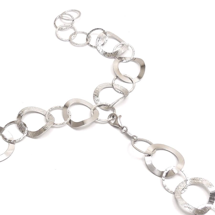 entiere（アンティエーレ） ロングネックレス ウェーブサークル 85cm 
