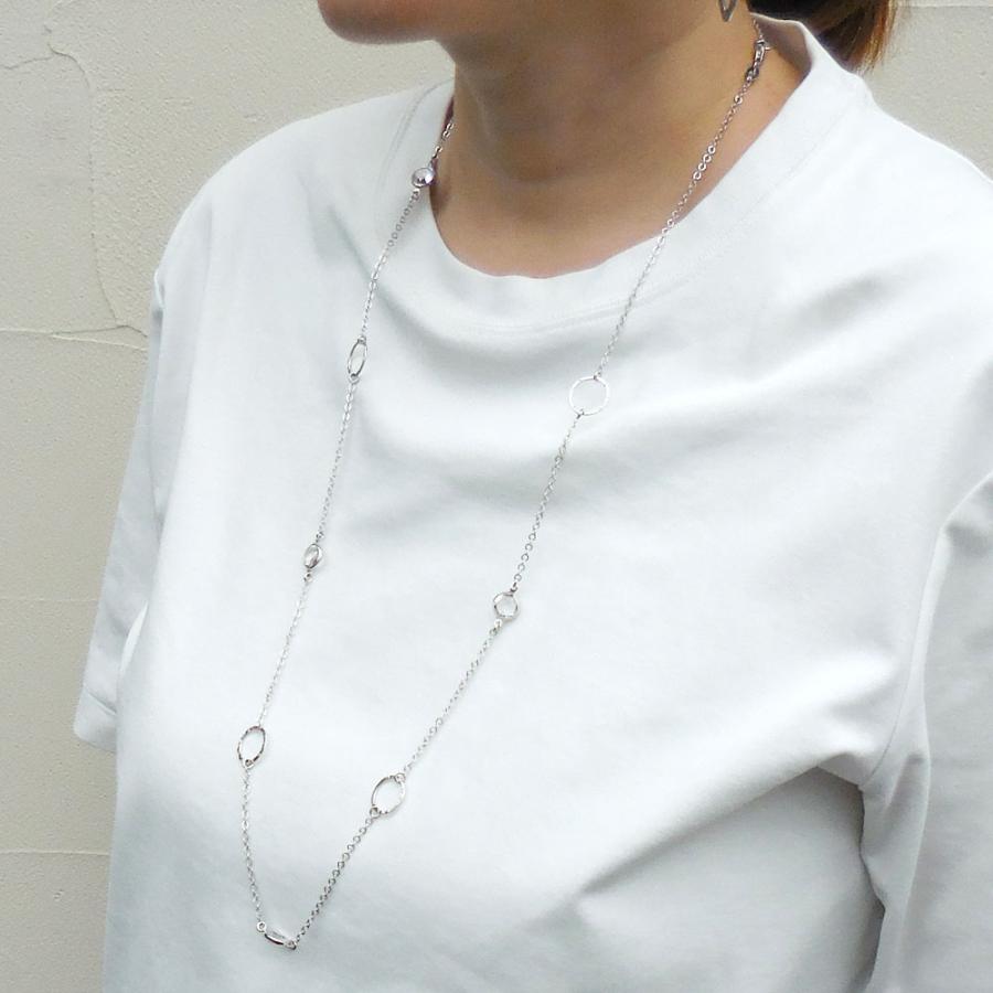 entiere（アンティエーレ） ロングネックレス 80cm クリスタルガラス 