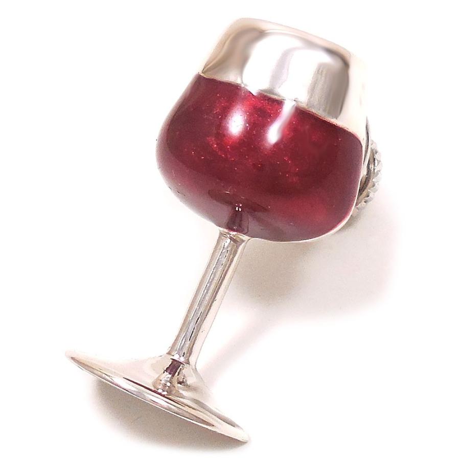 高級ブランド ピンブローチ ラペルピン シルバー925 ワイングラス エナメル彩色 イタリア製 サツルノ メンズ レディース プレゼント ギフト ブローチ