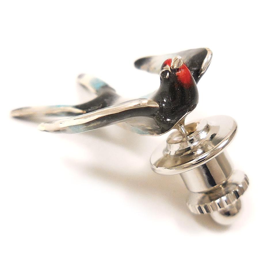 ラペルピン　2種 ピンブローチ ラペルピン シルバー925 ツバメ ブルー エナメル