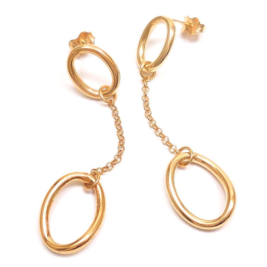 UNOAERRE ウノアエレ ピアス ダングル シルバー925 18金メッキ