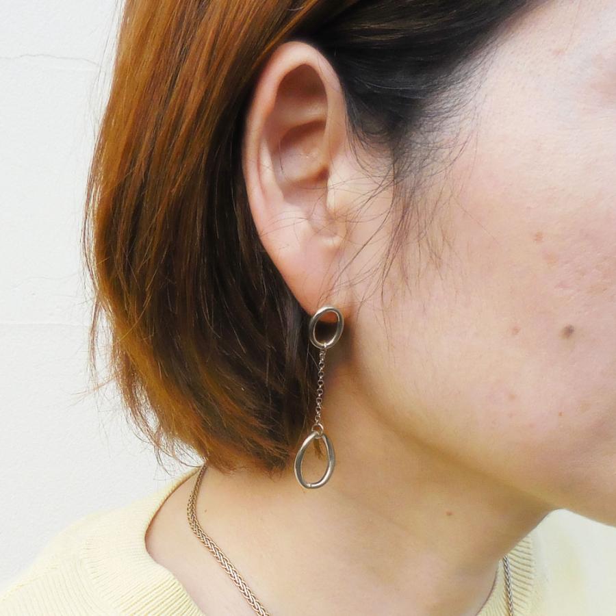 UNOAERRE（ウノアエレ） ピアス ダングル シルバー925 ロジウムメッキ 