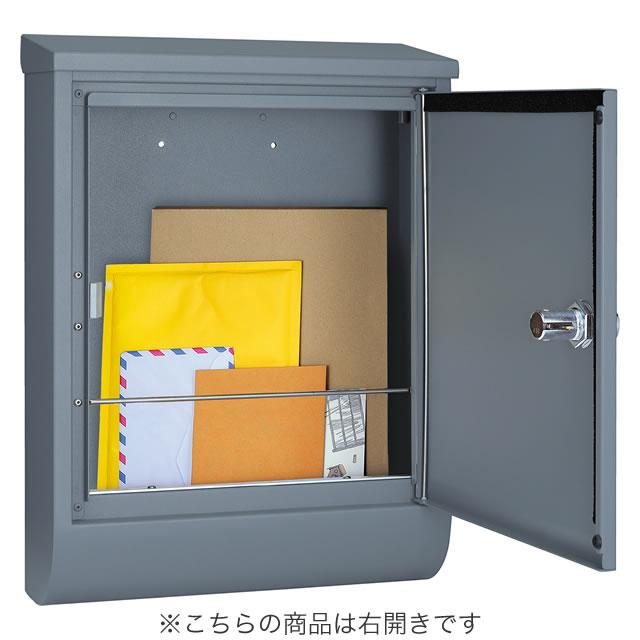 ユニソン 壁付けポスト Tela テラ II ダイヤル錠 右開きタイプ サテン