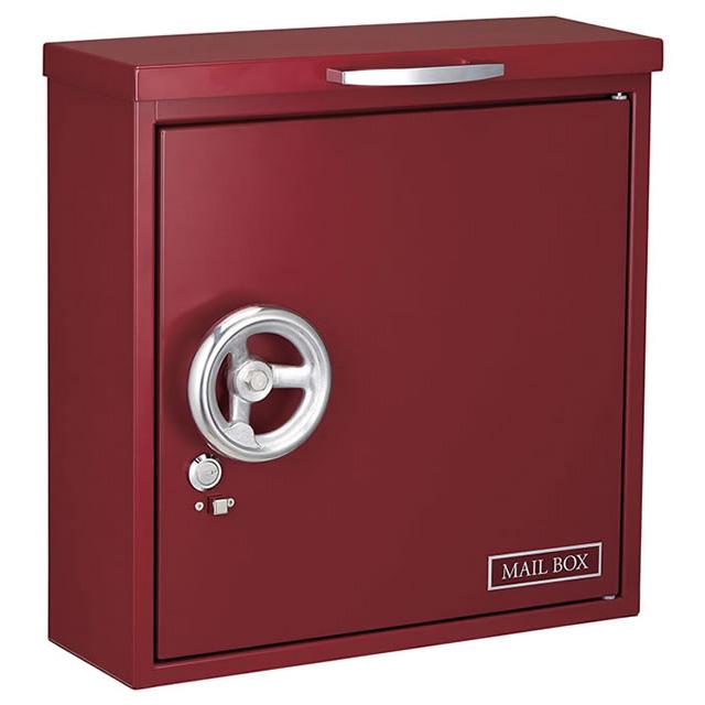 美濃クラフト 郵便ポスト ROWEL ロウェル RWL-R レッド色 鍵付き