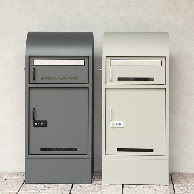 MOJYU 宅配ボックス付ポスト Noemi ノエミ PBX-164 (ライトグレー