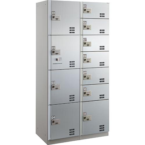 ダイケン　宅配ボックス D4型　ダイヤル錠タイプ(可変式)　ステンレス貼り扉　TBX-D4N+TBX-D4SS3　2列11ボックス(捺印付)