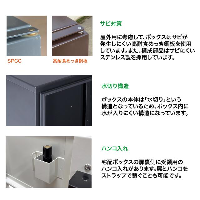 エスディエス 集合住宅向け 宅配ボックス 宅配キーパーA シンプル 6~8戸向け マットホワイト色 TK10AS-SSMB-MWの画像